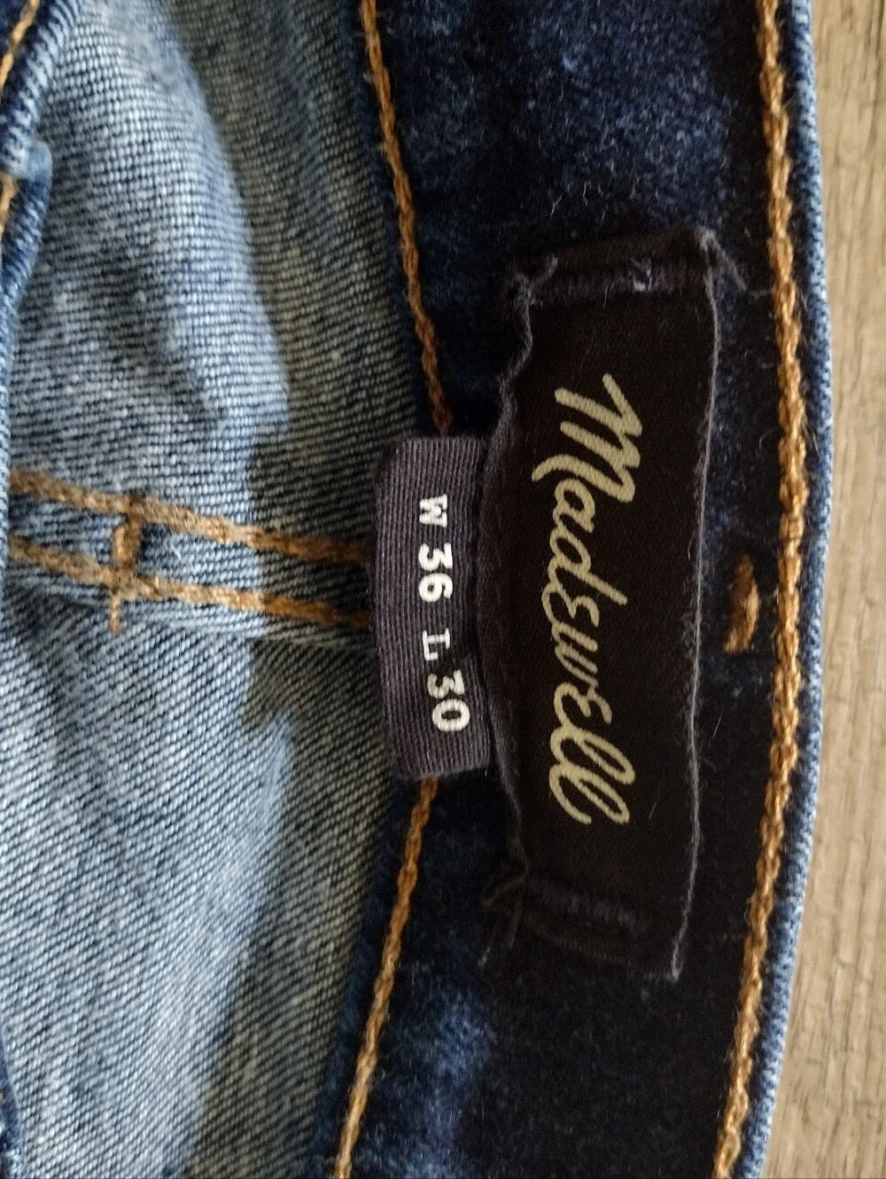 Madewell Jeans Mens 36x30 Blue Slim Fit Dark Wash Stretch Casual Denim Pants